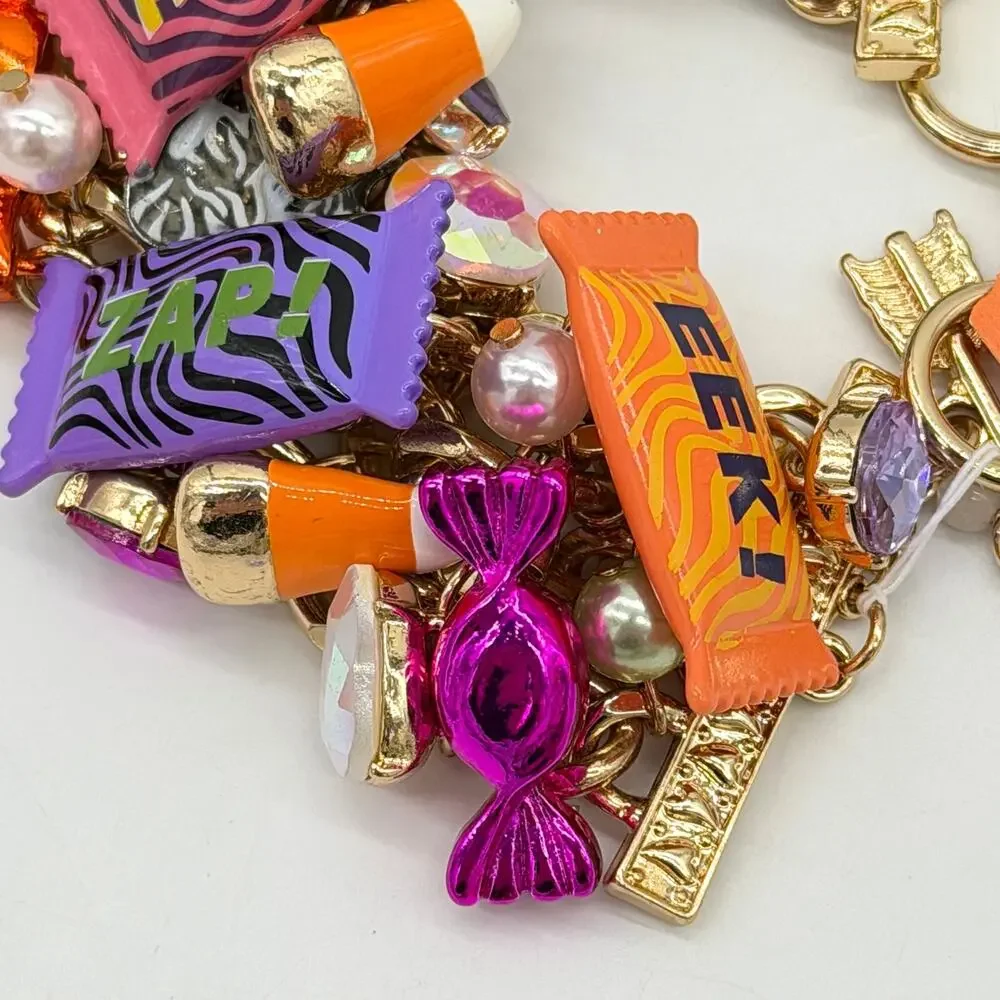 Betsey Johnson Halloween Candy Statement Bracelet Glow In The Dark NEW